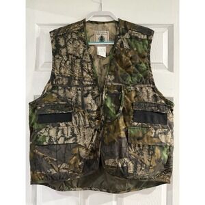 Northwest Territory Hunting Field Vest Camo Large With Game Bag On Back